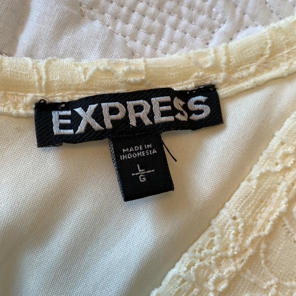 Express fit and flare off white lace dress - Picture 6 of 11